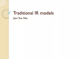 Traditional IR models