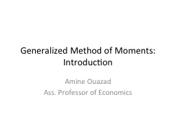 Generalized Method of Moments: