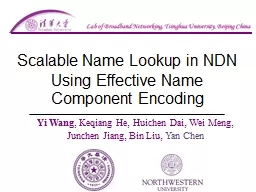 Scalable Name Lookup in NDN Using