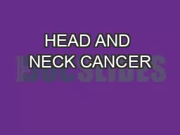 HEAD AND NECK CANCER