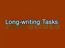 Long-writing Tasks: