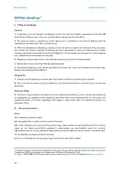 Rules of Court July 2014PracticeDirectionsWritten pleadings