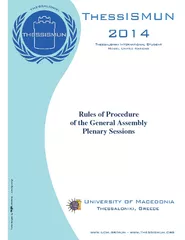 Rules of Procedure of the General Assembly  Plenary Sessions