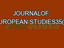 JOURNALOF EUROPEAN STUDIES35(1)
