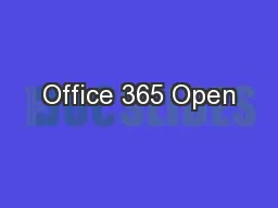 Office 365 Open