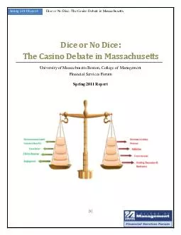 Spring  Report Dice or No Dice The Casino Debate in Massachusetts University of Massachusetts