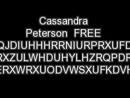 Cassandra Peterson  FREE HQHWIURPUHFHLYLQJDIUHHHRRNIURPRXUFDWDORJXHDWKWWS ZZZHPHUHRRUJLIRXZULWHDUHYLHZRQPDRQRUWKHRQOLQH