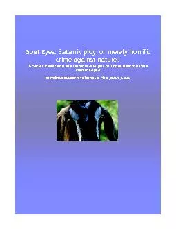 ploy, or merely horrific crime against nature? A Serial Treatise on th