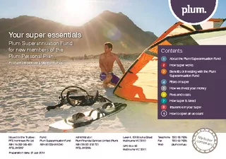 Issued by the Trustee:FaxWebFund:Plum Superannuation Fund
