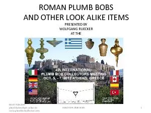 ROMAN PLUMB BOBS