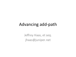 Advancing add-path