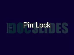 Pin Lock