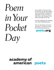 Every April, on Poem in Your