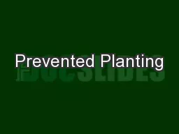 Prevented Planting