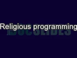 Religious programming