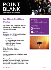 Point Blank Cold Brew MartiniThe classic, with a new-age twist on a fa