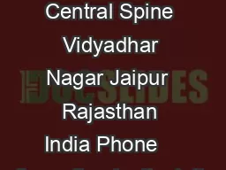 Cine Star Central Spine Vidyadhar Nagar Jaipur  Rajasthan India Phone    mail  m ailaurigaitsolutions