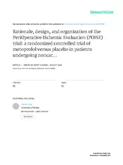 Rationale,design,andorganizationofthevaluation(POISE)Trial:Arandomized