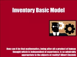 Inventory Basic Model