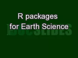 R packages for Earth Science