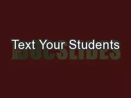 Text Your Students