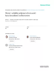 Water-SolublePolymersfromAcid-FunctionalizedKARENLIENKAMP,CHRISTOPHF.K