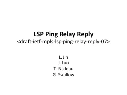 LSP Ping Relay Reply