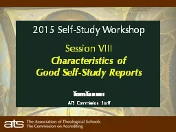 2015 Self-Study Workshop