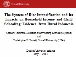 The System of Rice Intensification and Its Impacts on House
