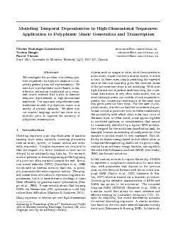 ModelingTemporalDependenciesinHigh-DimensionalSequences