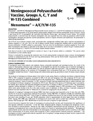 Page 1 of 6 HFS Category 80:12 Meningococcal Polysaccharide Vaccine, G