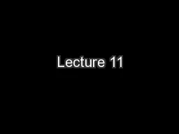 Lecture 11