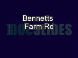Bennetts Farm Rd