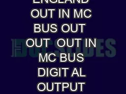 OUT IN MC BUS OUT IN MC BUS USE PSX R ONL DIGIT AL OUTPUT MADE IN ENGLAND OUT IN MC BUS