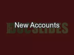 New Accounts