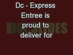 Dc - Express Entree is proud to deliver for