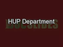 HUP Department