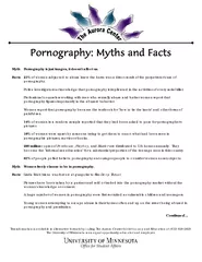 Pornography: Myths and Facts