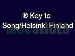 ® Key to Song/Helsinki Finland