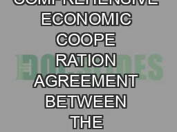 COMPREHENSIVE ECONOMIC COOPE RATION AGREEMENT BETWEEN THE REPUBLIC OF