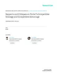 Supports and Critiques on Porter's Competitive Strategy and Competitiv