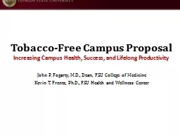 Tobacco-Free Campus Proposal