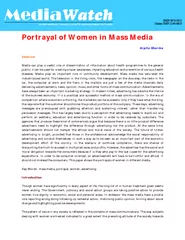 Portrayal of Women in Mass Media