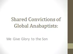 Shared Convictions of Global Anabaptists