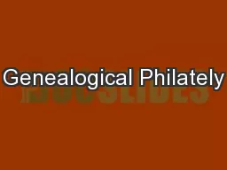 Genealogical Philately