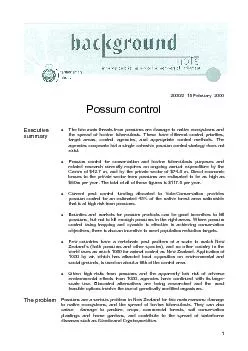 Possum control