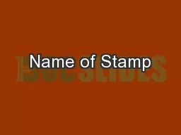 Name of Stamp