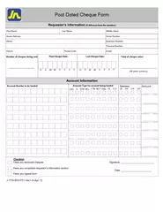 ost Dated Cheque Form