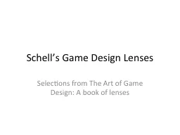 Schell’s Game Design Lenses