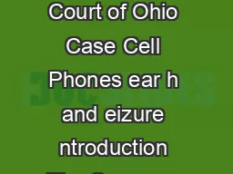 xtra redit A Classroom Study of a Supreme Court of Ohio Case Cell Phones ear h and eizure